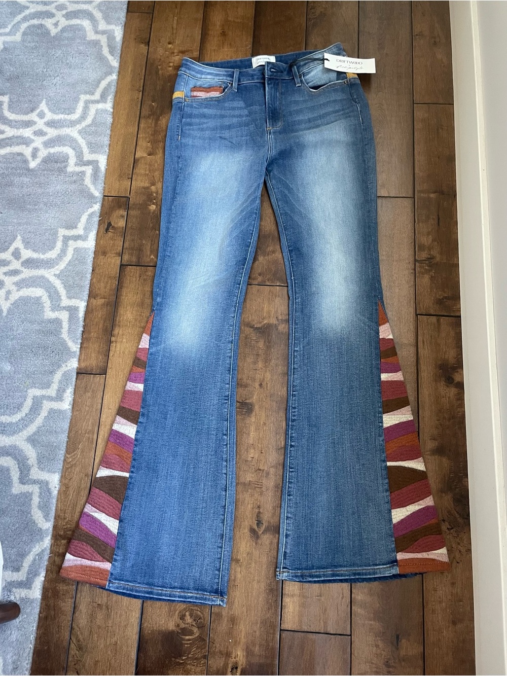 NWT Driftwood x Free People Farrah Embroidered Jeans Size 29 Lenth 34